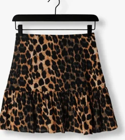 bruine alix the label minirok ladies woven animal wrap skirt