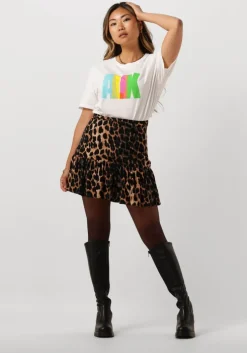 bruine alix the label minirok ladies woven animal wrap skirt