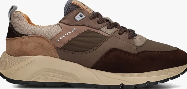 bruine ambitious lage sneakers strider