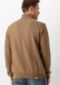 bruine anerkjendt coltrui aknico solid roll neck lambswool