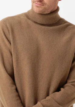 bruine anerkjendt coltrui aknico solid roll neck lambswool