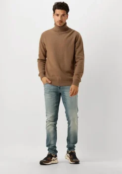 bruine anerkjendt coltrui aknico solid roll neck lambswool