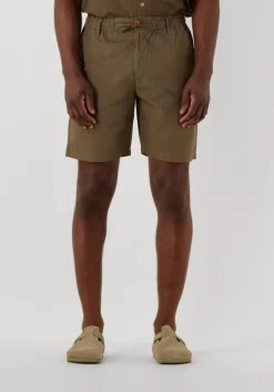 bruine anerkjendt korte broek aklt james cot/linen ela shorts