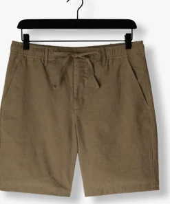 bruine anerkjendt korte broek aklt james cot/linen ela shorts