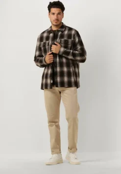 bruine anerkjendt overshirt aklion heavy check overshirt