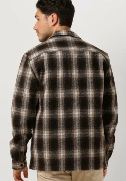 bruine anerkjendt overshirt aklion heavy check overshirt