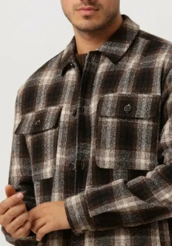 bruine anerkjendt overshirt aklion heavy check overshirt