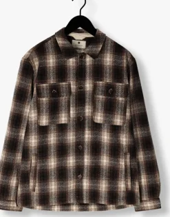 bruine anerkjendt overshirt aklion heavy check overshirt