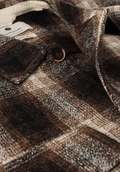 bruine anerkjendt overshirt aklion heavy check overshirt