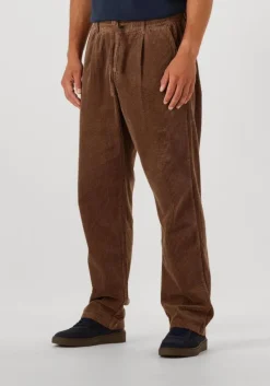 bruine anerkjendt pantalon akjan cord pleat pants