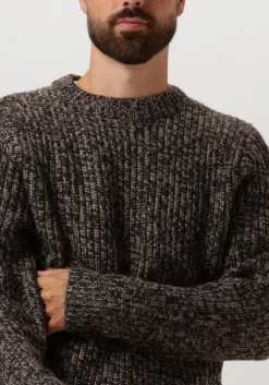 bruine anerkjendt trui aksune heavy crew knit