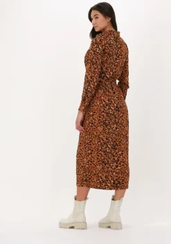 bruine another label midi jurk adeleide dress l/s