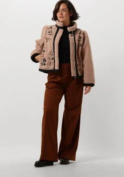 bruine antik batik teddy jas saliba jacet