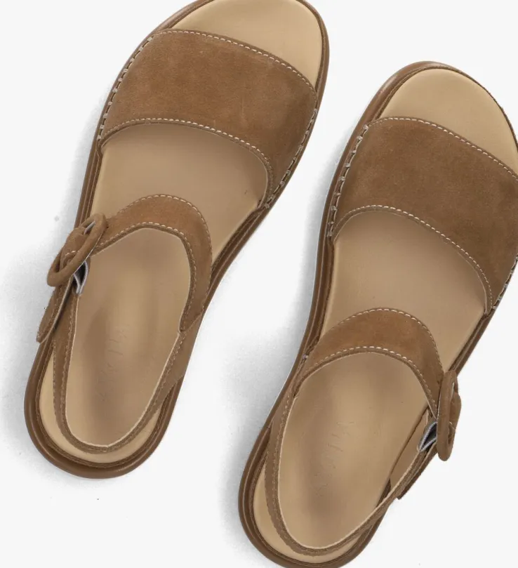 bruine ayana platte sandalen 11865