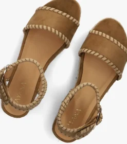 bruine ayana sandalen met hak 0047-58