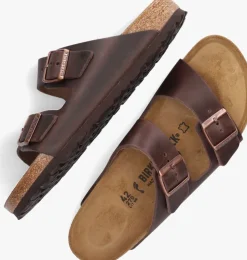 bruine birkenstock slippers arizona