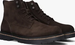 bruine birkenstock veterboots highwood lace mid m
