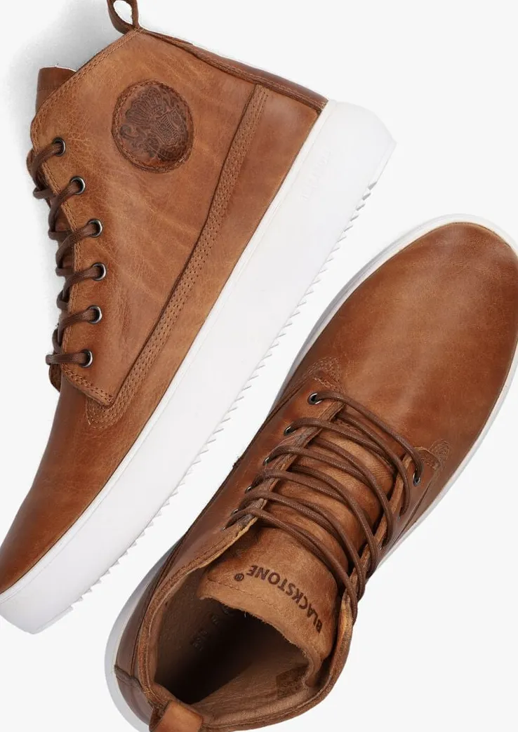 bruine blackstone hoge sneakers aspen