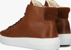 bruine blackstone hoge sneakers yg09