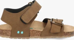 bruine bunniesjr platte sandalen ben beach