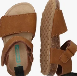 bruine bunniesjr platte sandalen bodijn beach