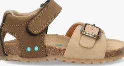 bruine bunniesjr platte sandalen briz beach