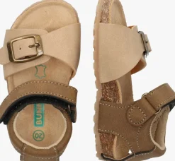 bruine bunniesjr platte sandalen briz beach