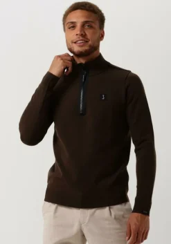 bruine butcher of blue trui clifden halfzip