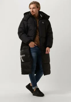 bruine calvin klein polo smooth cotton slim ls polo