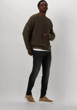 bruine calvin klein trui chunky texture sweater