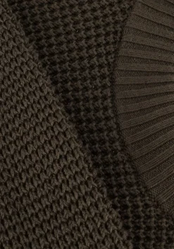 bruine calvin klein trui chunky texture sweater