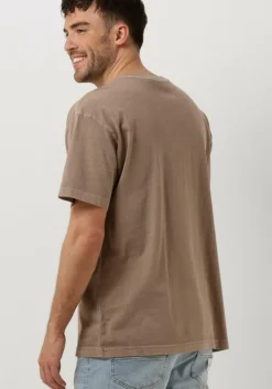 bruine calvin klein t-shirt monologo mineral dye tee