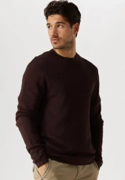 bruine cast iron trui mock neck cotton modal