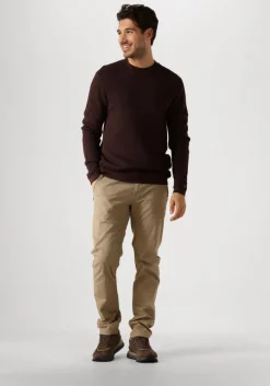 bruine cast iron trui mock neck cotton modal