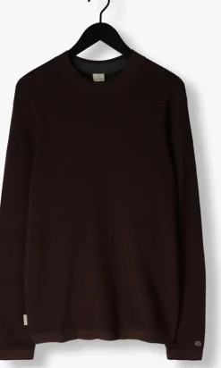 bruine cast iron trui mock neck cotton modal