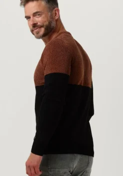 bruine cast iron trui r-neck regular fit chenille cotton plated