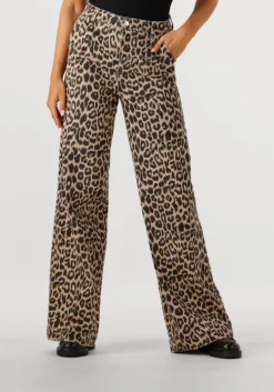 bruine catwalk junkie bootcut jeans tailored leopard jeans