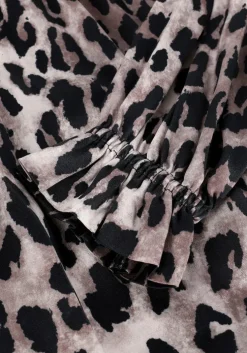 bruine catwalk junkie midi jurk dr wild leopard