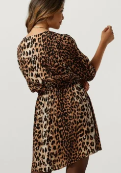 bruine catwalk junkie mini jurk dr leopard