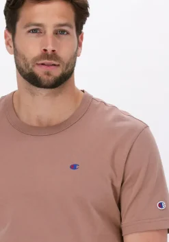 bruine champion t-shirt crewneck t-shirt 216545