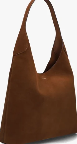 bruine coach schoudertas brooklyn bag 39