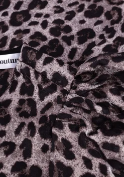 bruine co'couture mini jurk yoyo animal dress