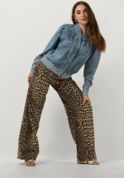 bruine co'couture straight leg jeans leo denim panel pant