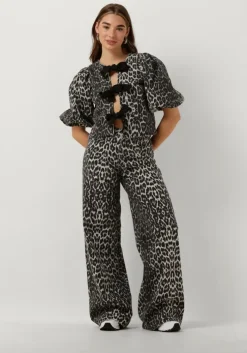 bruine co'couture straight leg jeans leo denim panel pant