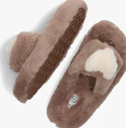 bruine colors of california pantoffels heart