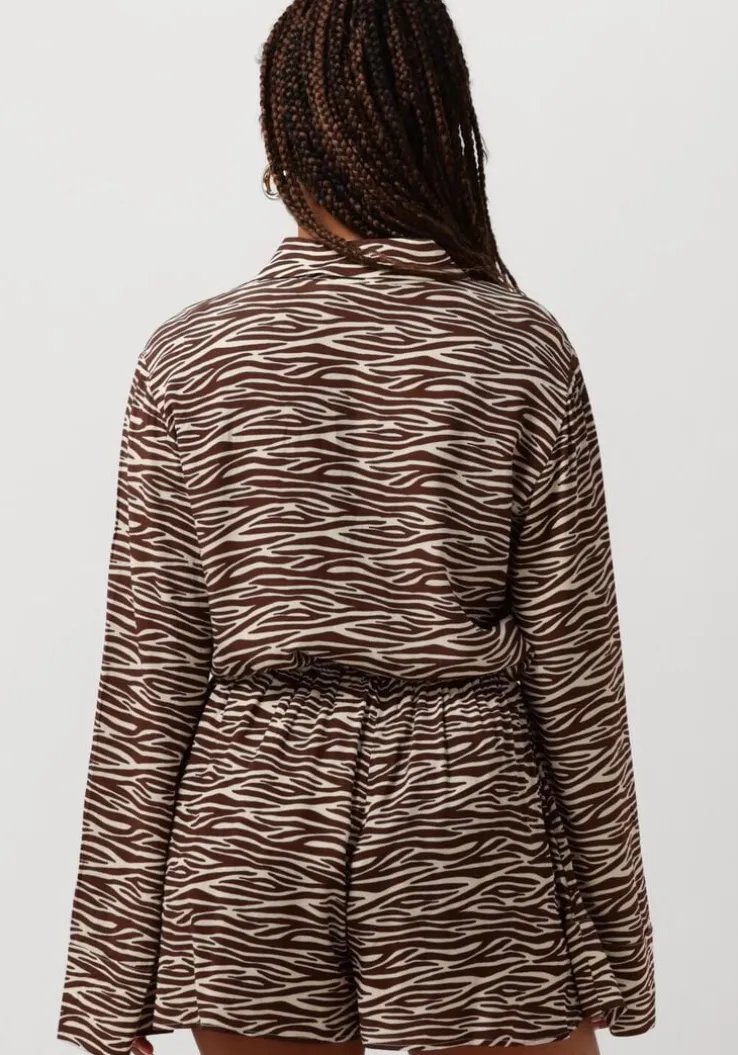 bruine colourful rebel blouses tia zebra kimono sleeve blouse