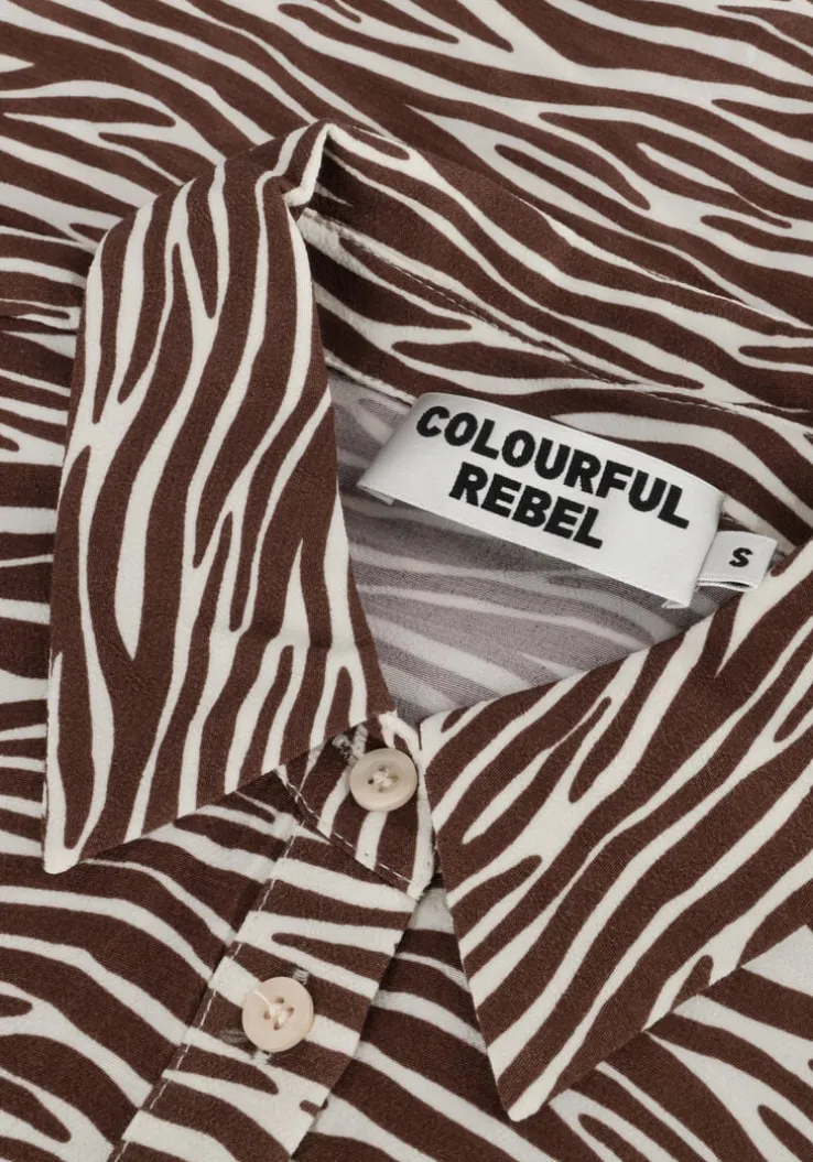 bruine colourful rebel blouses tia zebra kimono sleeve blouse