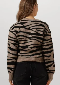 bruine colourful rebel vest shara zebra knitted cardigan