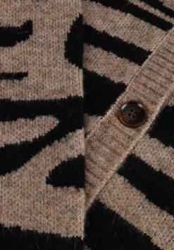 bruine colourful rebel vest shara zebra knitted cardigan