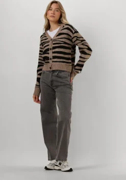 bruine colourful rebel vest shara zebra knitted cardigan